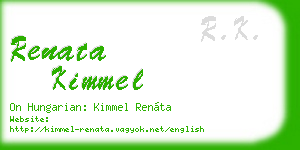 renata kimmel business card
