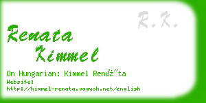 renata kimmel business card